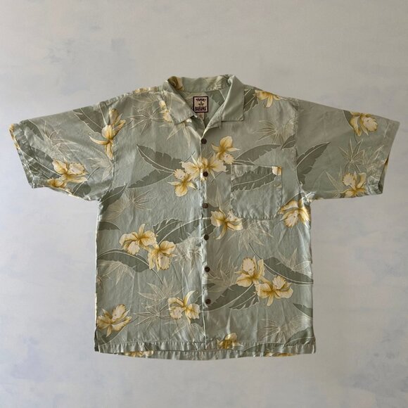 Tommy Bahama 100% Silk Hawaiian Button Down Short Sleeve Shirt - Picture 1 of 7